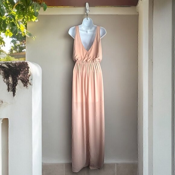 Show Me Your Mumu Kendall Maxi Dress in Dusty Blush Crisp - Size S - Picture 7 of 9